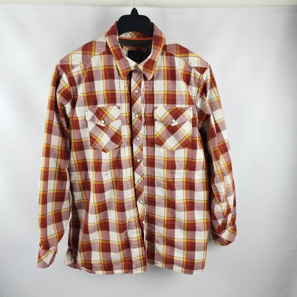 5.11 Tactical Shirt Mens Large Red White Plaid L/S Covert Flannel Pearl Snap - Picture 1 of 6